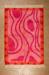 Ex Sample/Seconds Pink Tones Abstract Swirl with Arch Border Tufted Medium Rug