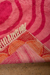 Ex Sample/Seconds Pink Tones Abstract Swirl with Arch Border Tufted Medium Rug