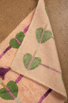 Ex Sample/Seconds Green Hearts on Pink Tufted Small Rug with Tassels