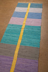 Ex Sample/Seconds Blue & Purple Tones with Yellow Runner Rug