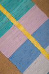 Ex Sample/Seconds Blue & Purple Tones with Yellow Runner Rug