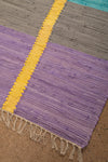 Ex Sample/Seconds Blue & Purple Tones with Yellow Runner Rug