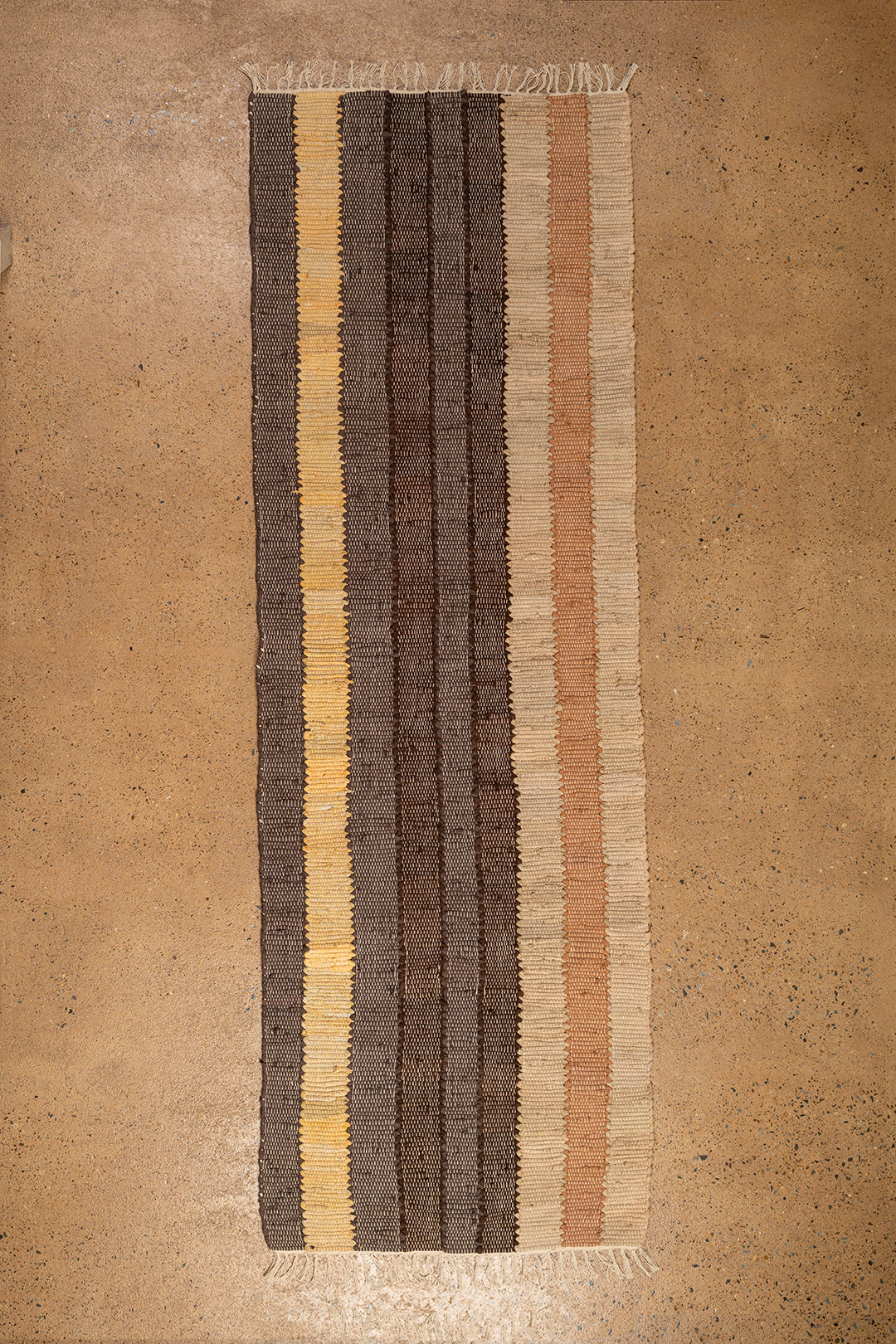 Ex Sample/Seconds Brown Tones Striped Runner Rug