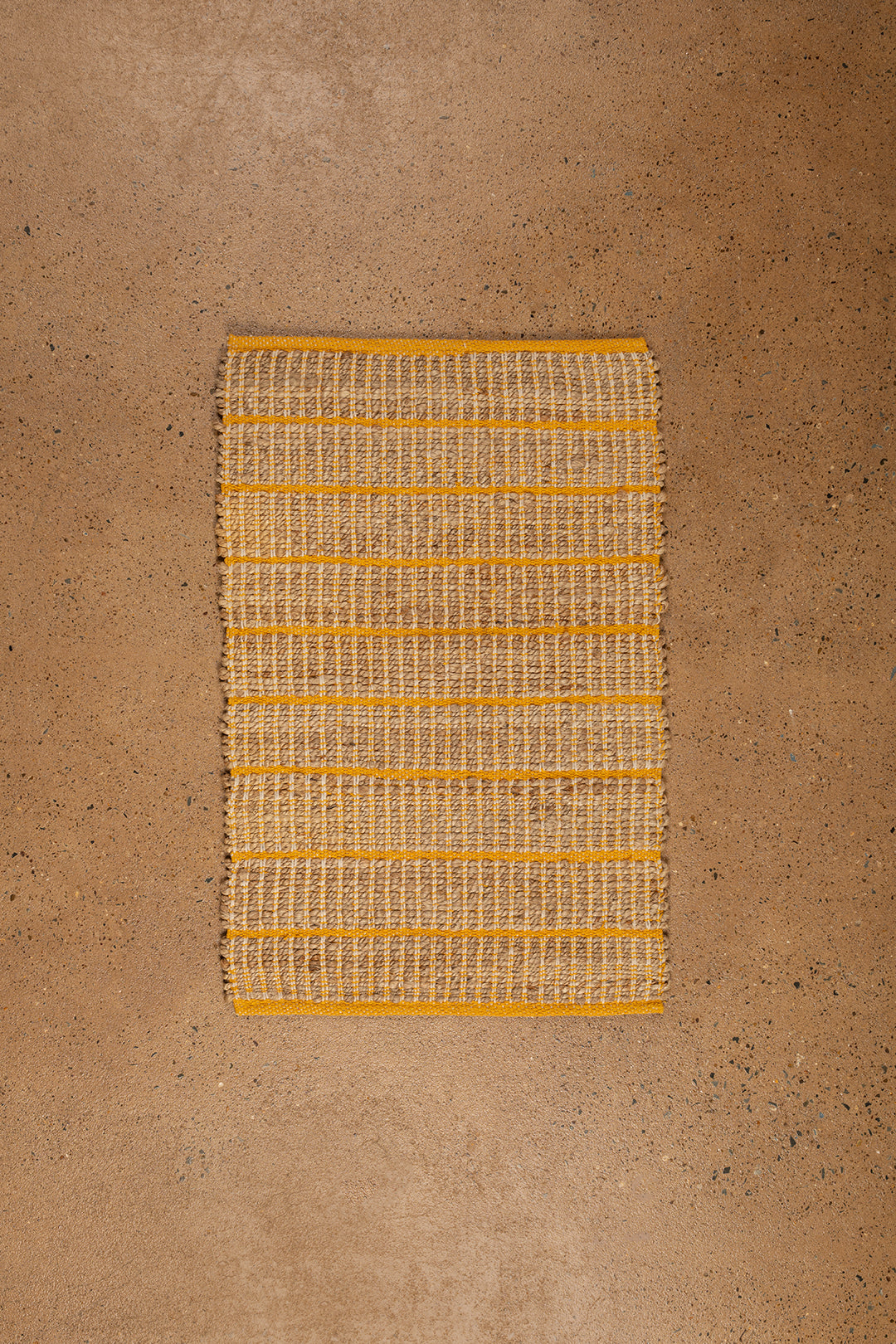 Ex Sample/Seconds Jute & Yellow Stripe Small Rug