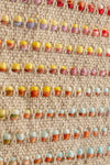 Ex Sample/Seconds Rainbow Weave on Natural Cotton Throw