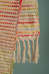 Ex Sample/Seconds Rainbow Weave on Natural Cotton Throw