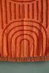 Ex Sample/Seconds Terracotta with Orange Tufted Design Cotton Throw