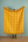 Ex Sample/Seconds Yellow Check Cotton Throw