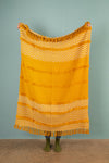 Ex Sample/Seconds Yellow Zig-Zag Stripe Cotton Throw