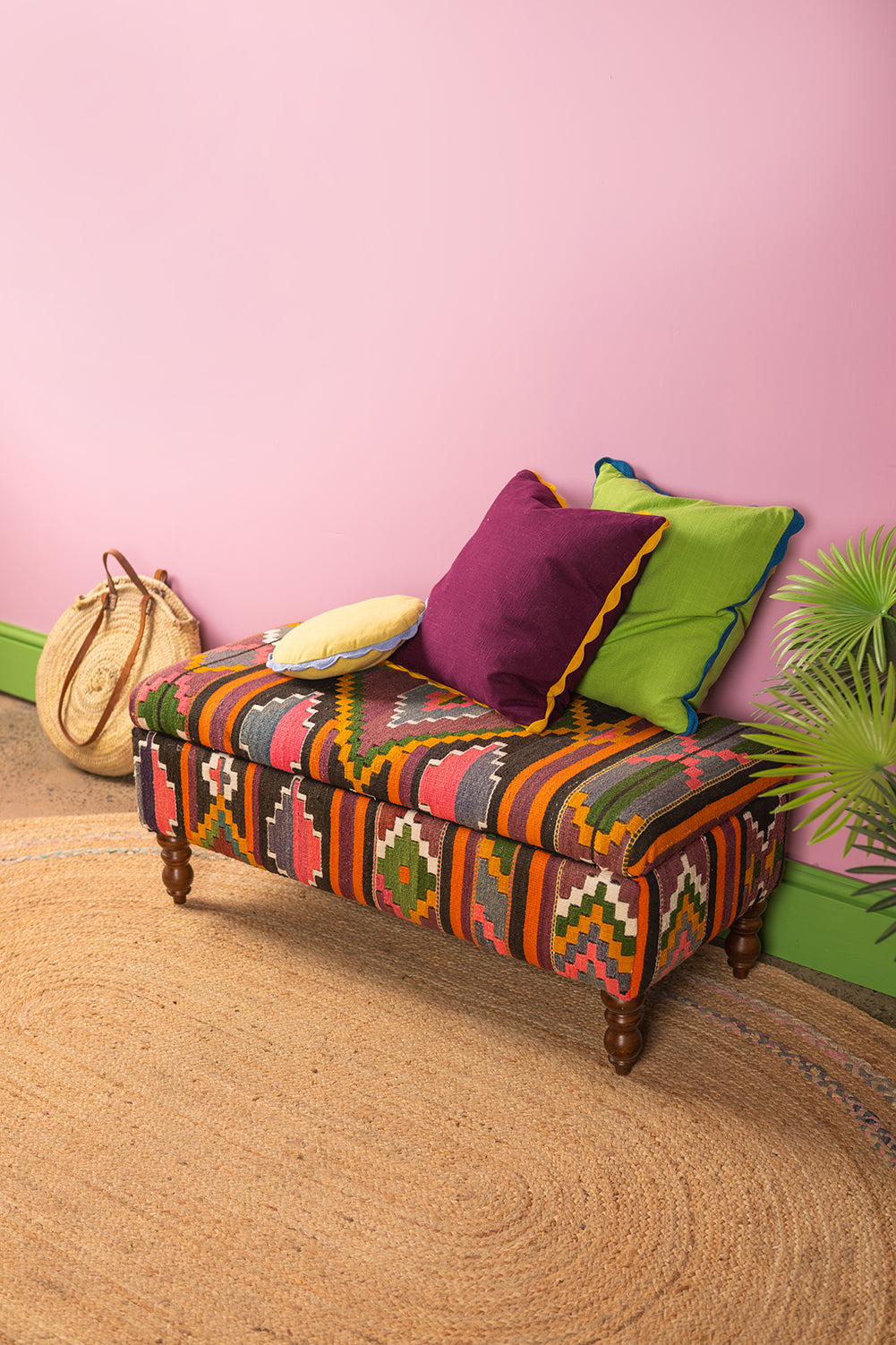 Ex Sample/Seconds Kilim Style Ottoman