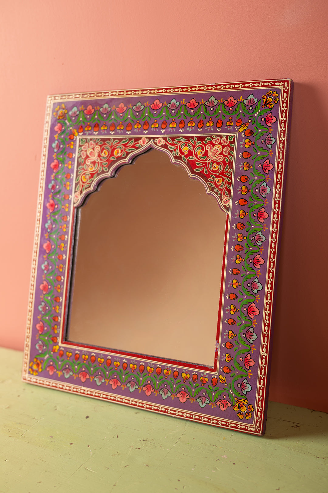 Ex Sample/Seconds Purple Mehindi Arch Mirror