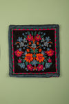 Ex Sample/Seconds Black Floral Motif Velvet Cushion Cover