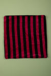 Ex Sample/Seconds Black Floral Motif Velvet Cushion Cover