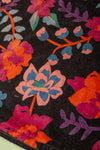 Ex Sample/Seconds Black Floral Velvet Cushion Cover