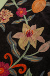 Ex Sample/Seconds Black Flower & Foliage Velvet Cushion Cover