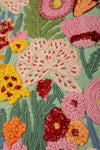Ex Sample/SecondsWwildflower Garden on Pale Green Embroidered Cushion Cover