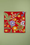 Ex Sample/Seconds Wildflower Garden on Red Embroidered Cushion Cover