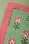 Ex Sample/Seconds Laurel & Taffy Block Print Cotton Cushion Cover