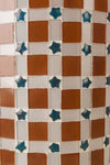 Ex Sample/Seconds Blue & Brown Mosaic Glass Vase