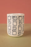 Ex Sample/Seconds Black & White Abstract Ceramic Votive