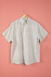 Ex Sample/Seconds Green & White Short Sleeve 100% Cotton Shirt  - Large
