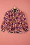 Ex Sample/Seconds Gold & Blue Embroidered Jacket 100% Cotton - Small/Medium