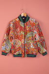 Ex Sample/Seconds Red Kantha Jacket 100% Cotton - Small/Medium