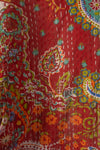 Ex Sample/Seconds Red Kantha Jacket 100% Cotton - Small/Medium