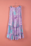 Ex Sample/Seconds Purple Recycled Silk Long Skirt - Large