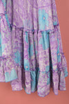 Ex Sample/Seconds Purple Recycled Silk Long Skirt - Large