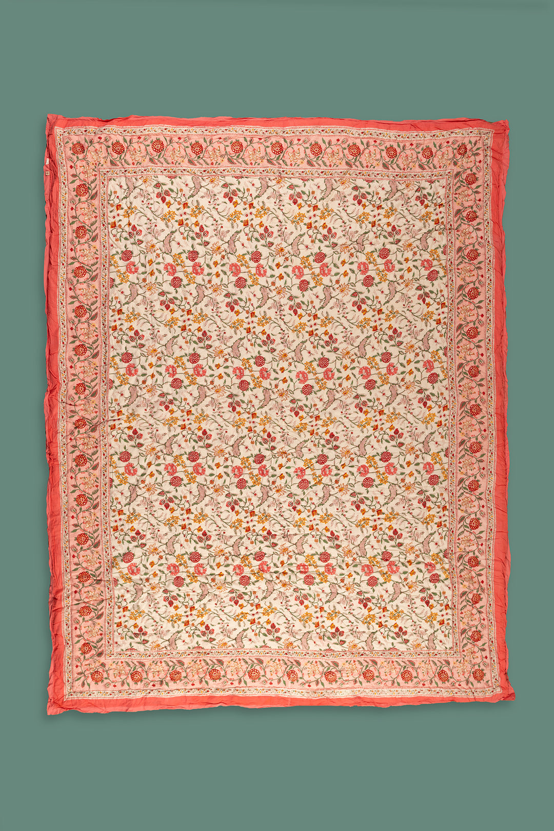 Ex Sample/Seconds Coral Haze Floral Quilt