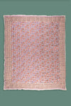 Ex Sample/Seconds Apricot & Lavender Floral Quilt  - 01