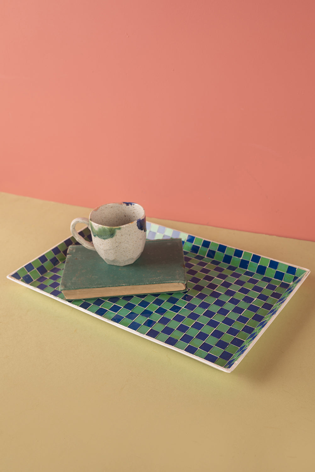 Ex Sample/Seconds Blue & Green Mosaic Glass Tray