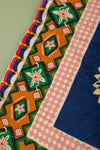 Ex Sample/Seconds Navy Passion Flower 100% Recycled Cotton Cushion Cover - 01