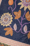 Ex Sample/Seconds Navy Passion Flower 100% Recycled Cotton Cushion Cover - 02
