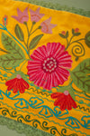 Ex Sample/Seconds Yellow Floral Embroidered Cushion Cover