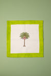 Ex Sample/Seconds Vivid Green Palm Block Print Cushion Cover
