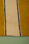 Ex Sample/Seconds Mustard Stripe Block Print Cushion Cover - 01