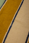 Ex Sample/Seconds Mustard Stripe Block Print Cushion Cover - 01