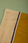 Ex Sample/Seconds Mustard Stripe Block Print Cushion Cover - 02