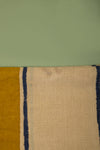 Ex Sample/Seconds Mustard Stripe Block Print Cushion Cover - 02