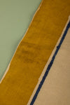 Ex Sample/Seconds Mustard Stripe Block Print Cushion Cover - 02