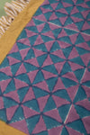 Ex Sample/Seconds Cornflower & Lilac Block Print Cushion Cover