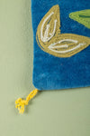 Ex Sample/Seconds Embroidered Roses Cushion Cover with Thick Wool Mustard Tassels