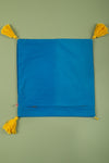 Ex Sample/Seconds Embroidered Roses Cushion Cover with Thick Wool Mustard Tassels