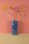 Ex Sample/Seconds Blue Mosaic Glass Vase
