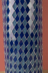 Ex Sample/Seconds Blue Mosaic Glass Vase