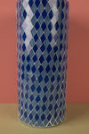 Ex Sample/Seconds Blue Mosaic Glass Vase
