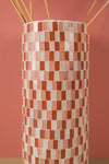 Ex Sample/Seconds Red & Pink Mosaic Glass Vase