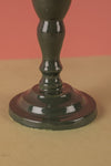 Ex Sample/Seconds Moulded Metal Ceramic Candleholder Racing Green